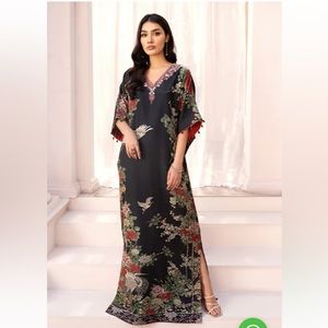 Black medium silk kaftaan